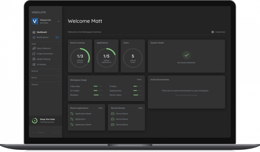 Viso Suite for the full computer vision lifecycle without any code