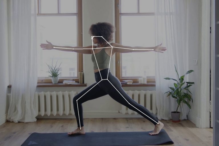 Pose Estimation with a video stream applied to a yoga pose
