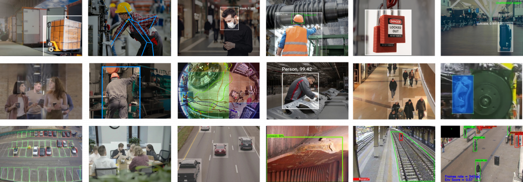 Various computer vision tasks and applications can be built and run on Viso Suite. 