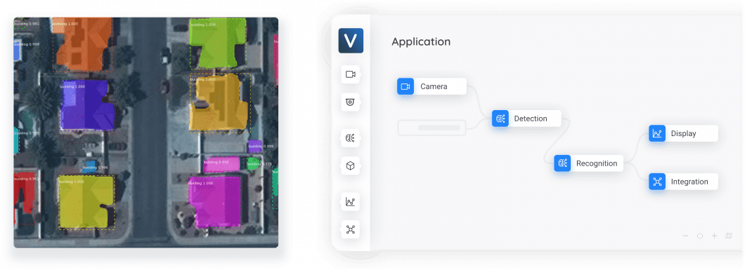 Computer Vision pipeline using image classification for Satellite Image Analysis - Viso Suite