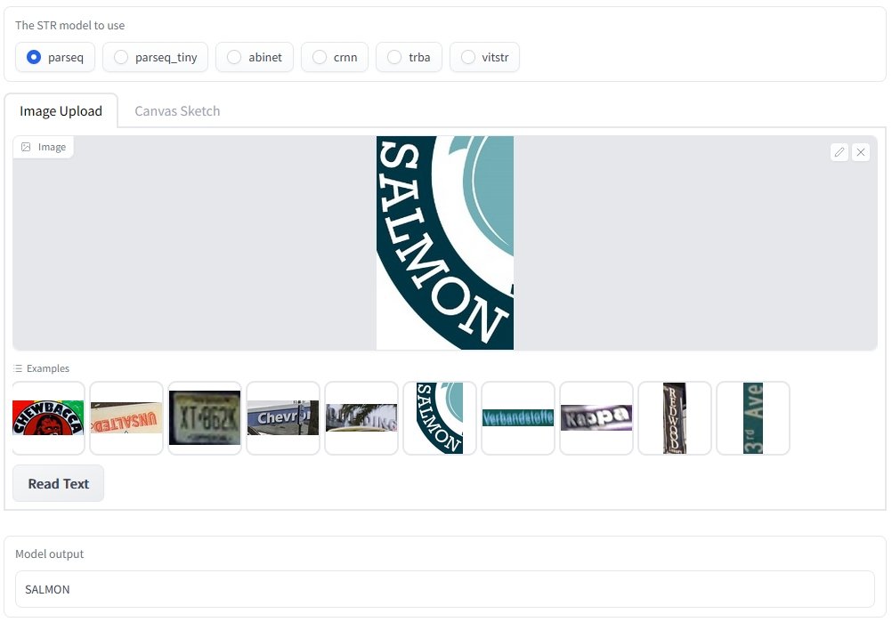 STR Model Demo to Read Test from Images