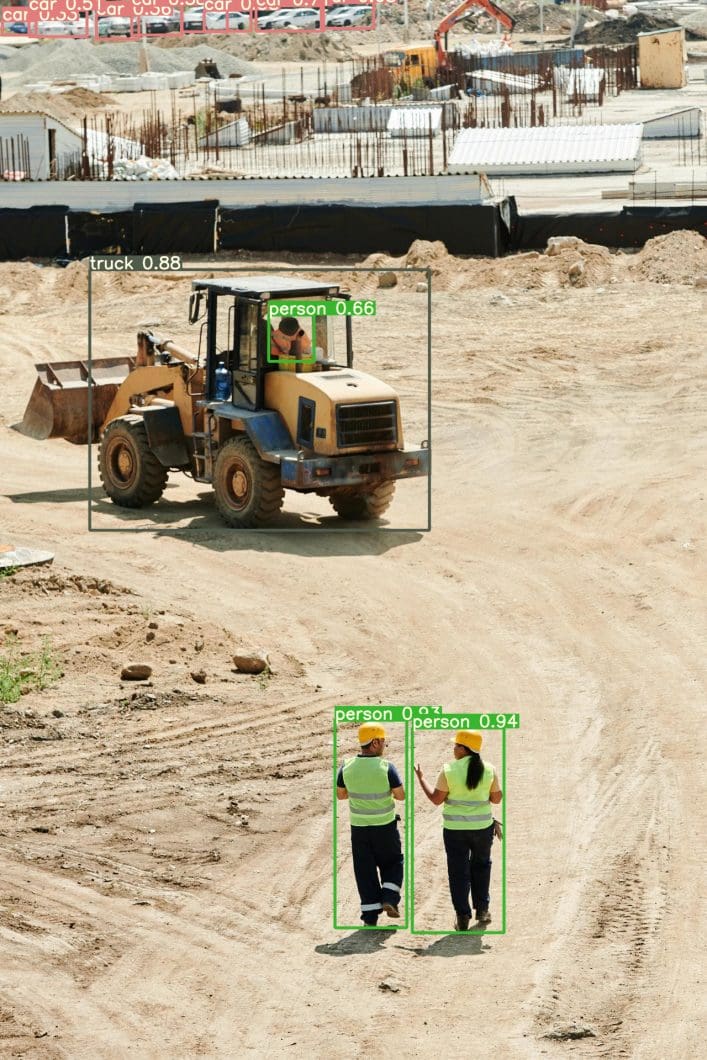 Computer vision for construction sites