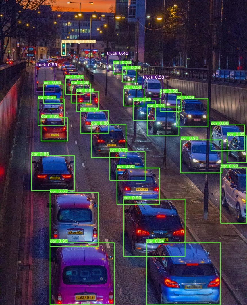 Traffic video analysis with deep learning using the YOLOv7 algorithm