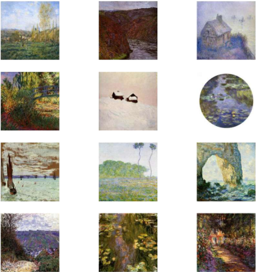 gan examples of monet style visualizations