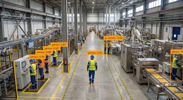 Manufacturing facility with mediapipe