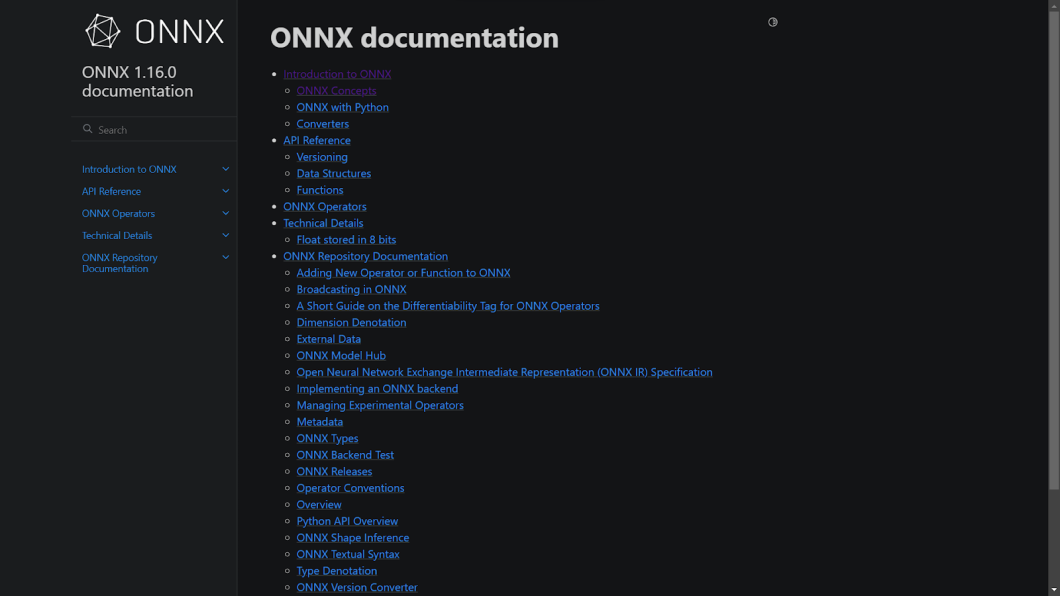 The ONNX documentation provides comprehensive and accessible resources for users, offering detailed information, guides, and examples.