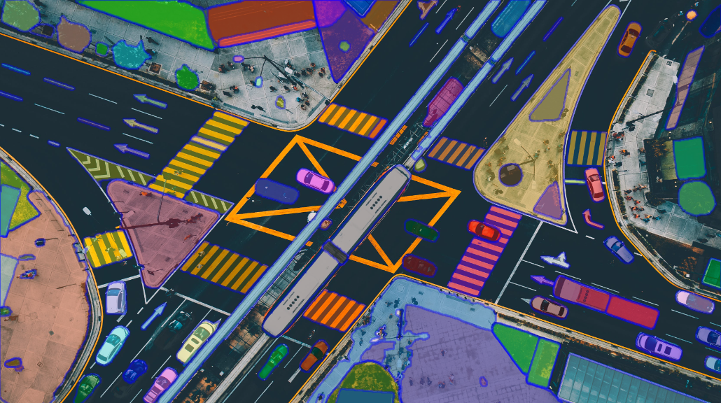 Instance segmentation in the context of traffic management.