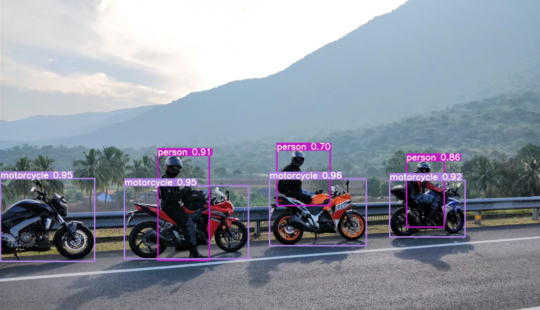 Bounding box detection for real-time object detection with YOLO v8
