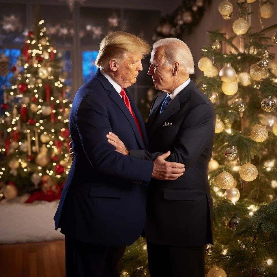 AI generated photo of Trump and Biden 