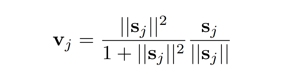 mathematical formula of squashing function