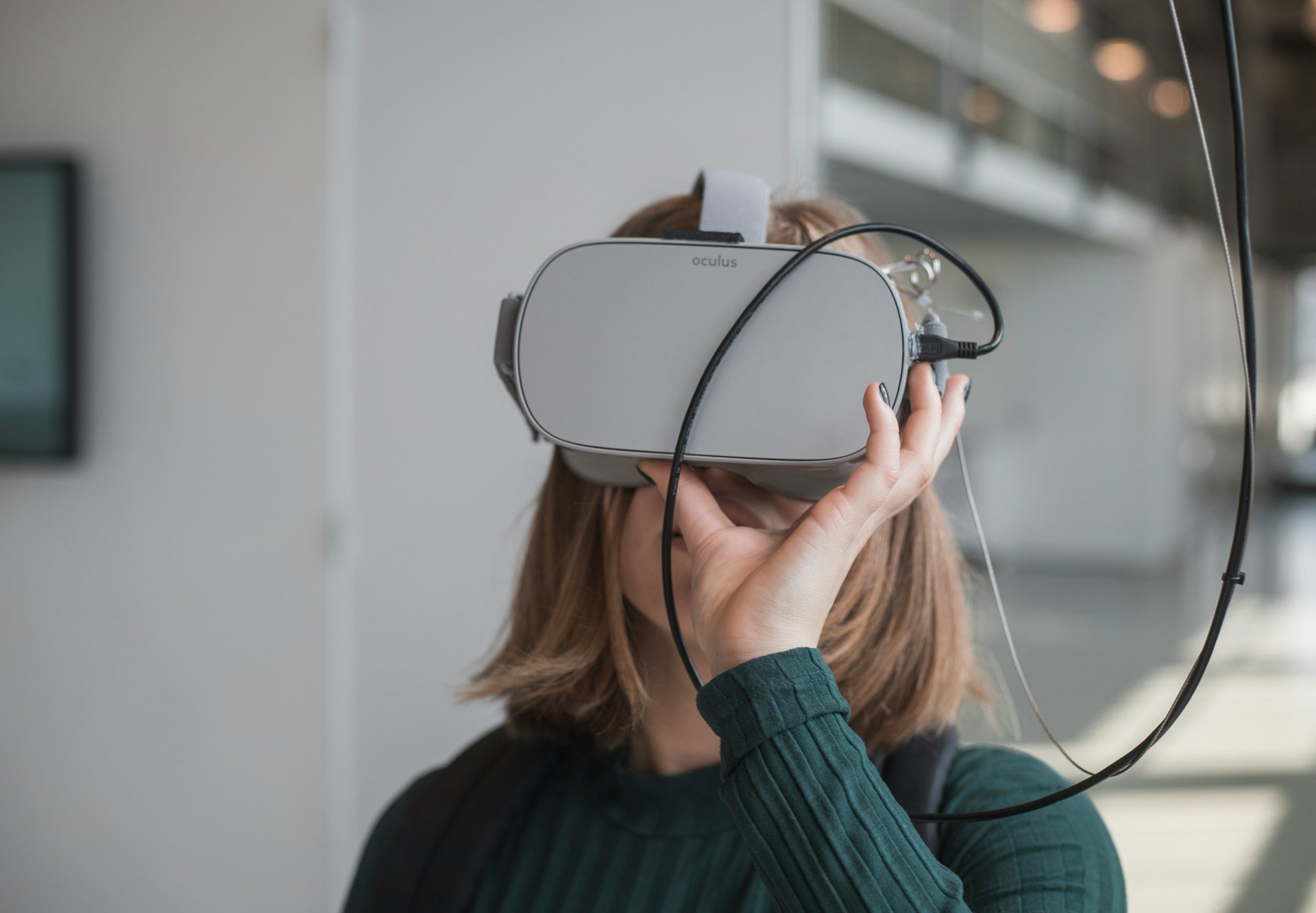 image of vr headset on head