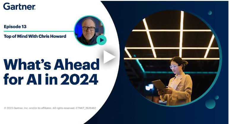 Gartner Video podcast on AI developments