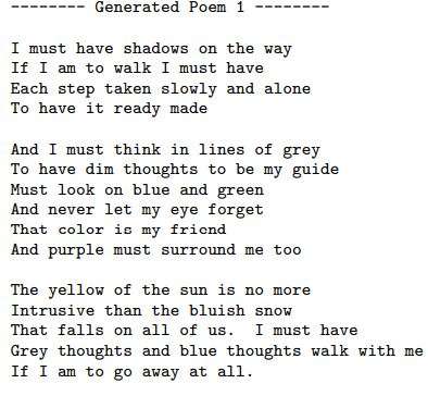 Generative AI generated poem