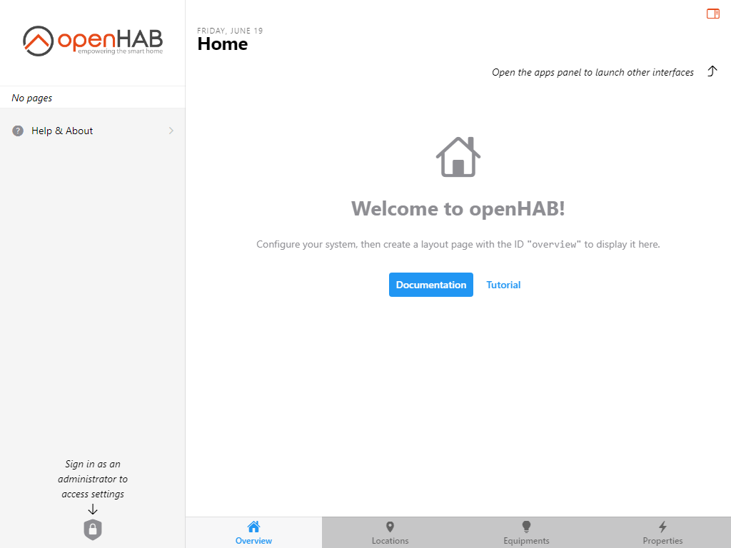 A tool for smart homes, openHAB. 