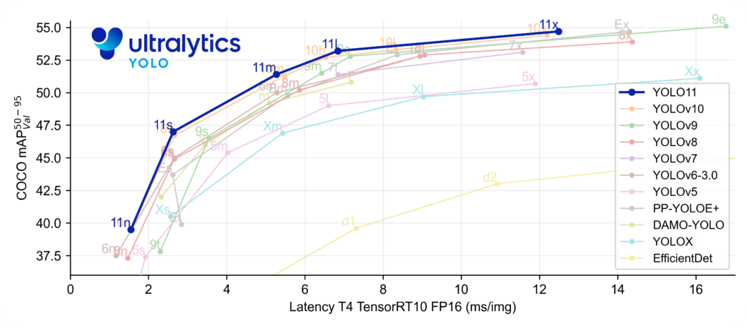 Performance of YOLOv11 across different sizes is important for critical decision making.