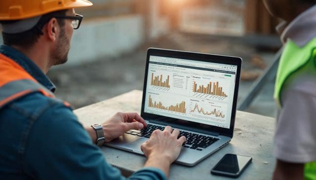 visual dashboard of worksite safety metrics