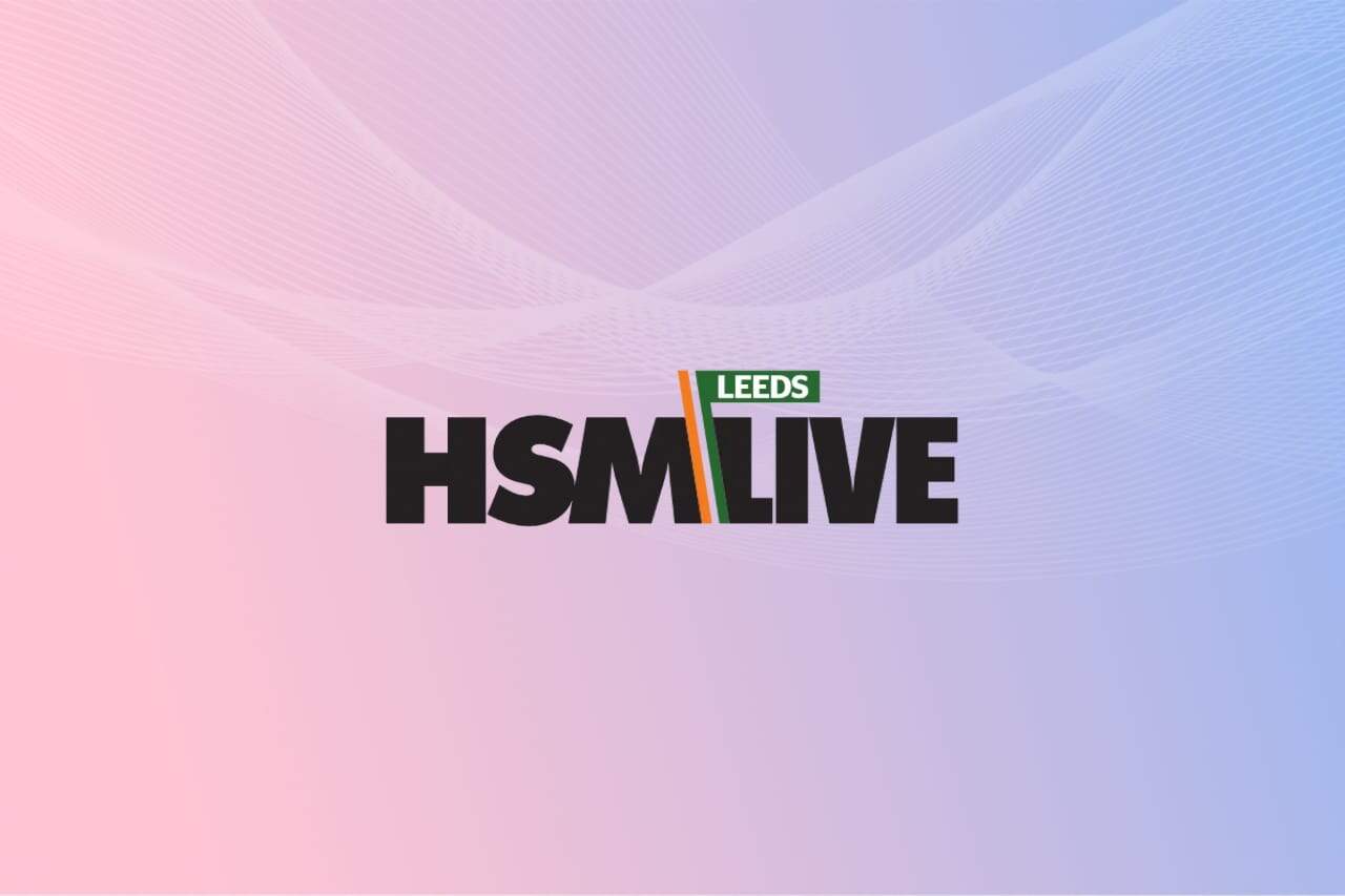 LEEDS HSM LIVE event banner with vibrant wave background.